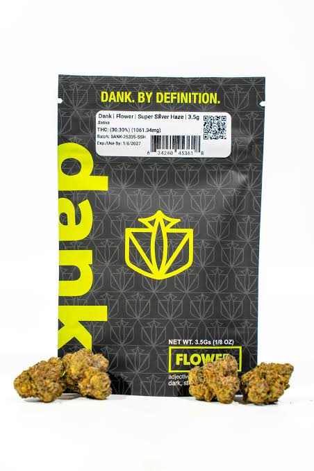 Dank | Mylar Bag Flower | Sungrown | Super Silver Haze | Sativa Hybrid | 28g