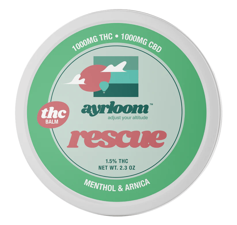 Ayrloom | Balm Rescue Menthol Arnica 1 1 Thc Cbd 1000mg Thc 2