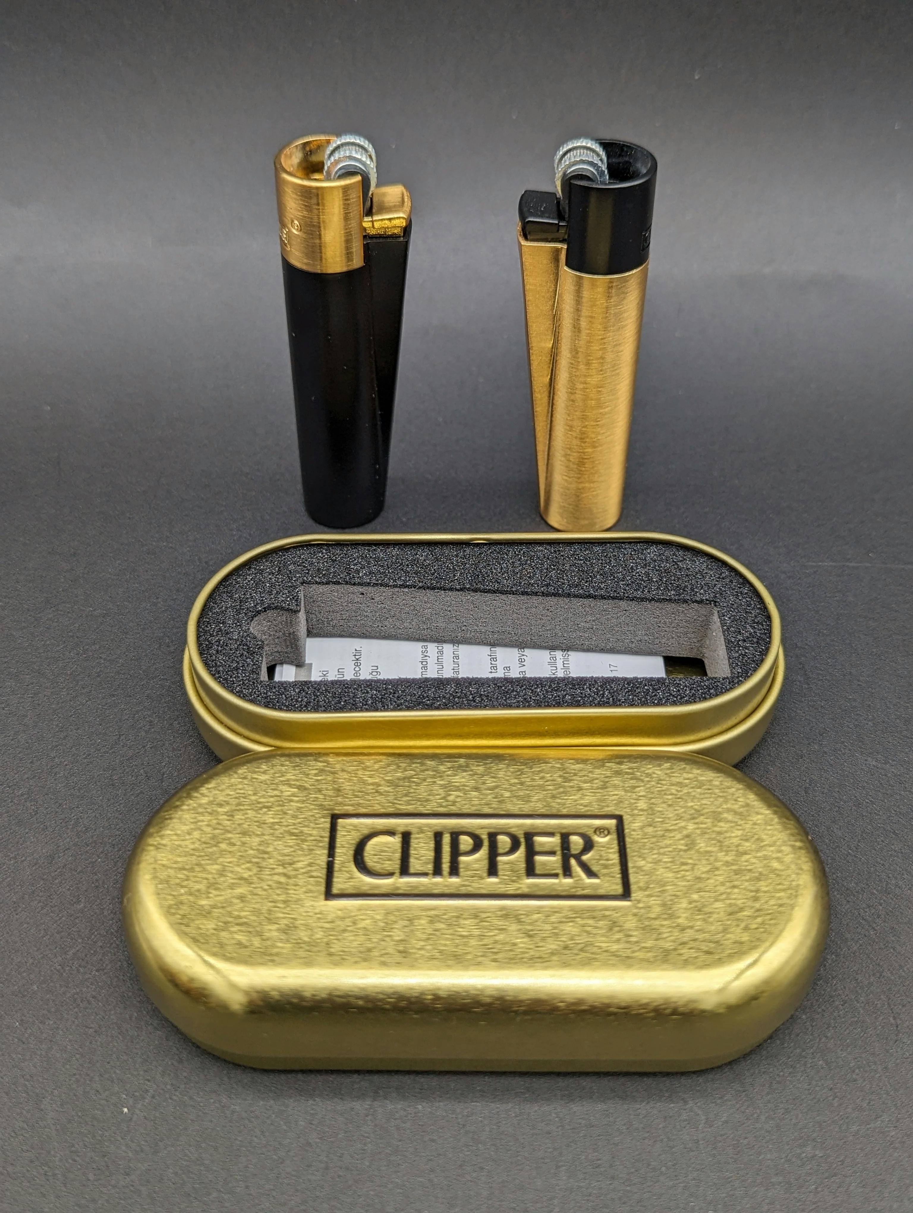 Clipper | Reusable Refillable Lighter Metal Gold