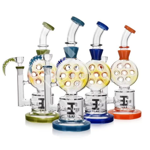 Eg Glass | Wig Wag Dab Oil Rig Water Pipe 10 Assorted Colors E