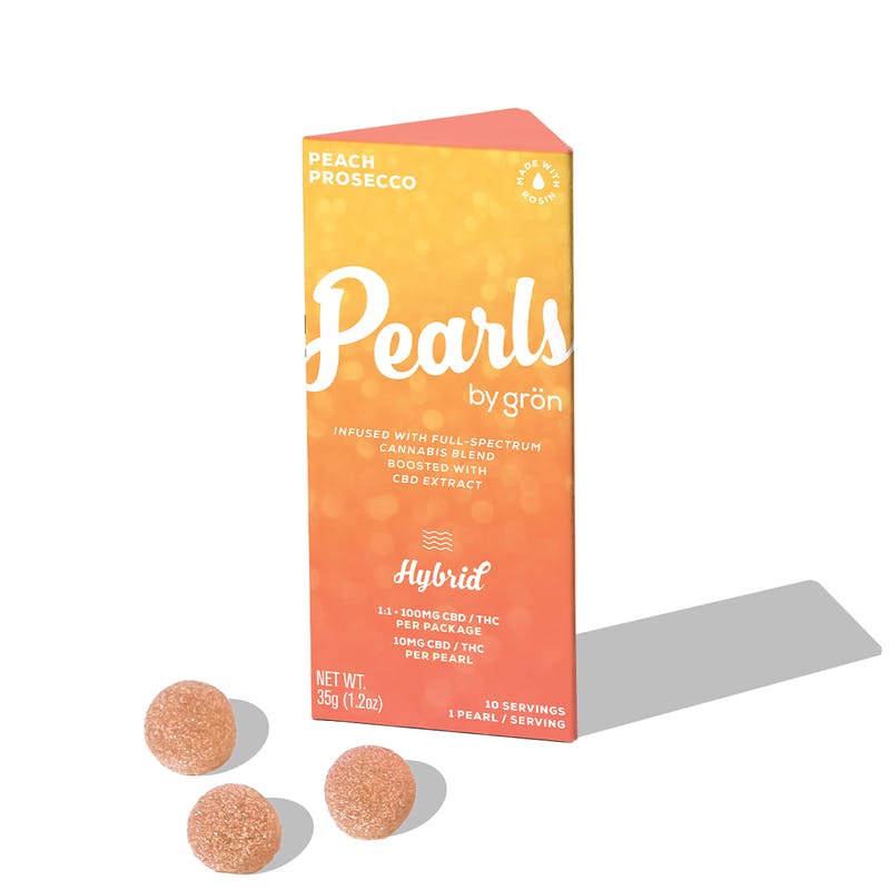 Gron | Pearls Peach Prosecco Hybrid 1 1 Cbd Thc Live Rosin 10p