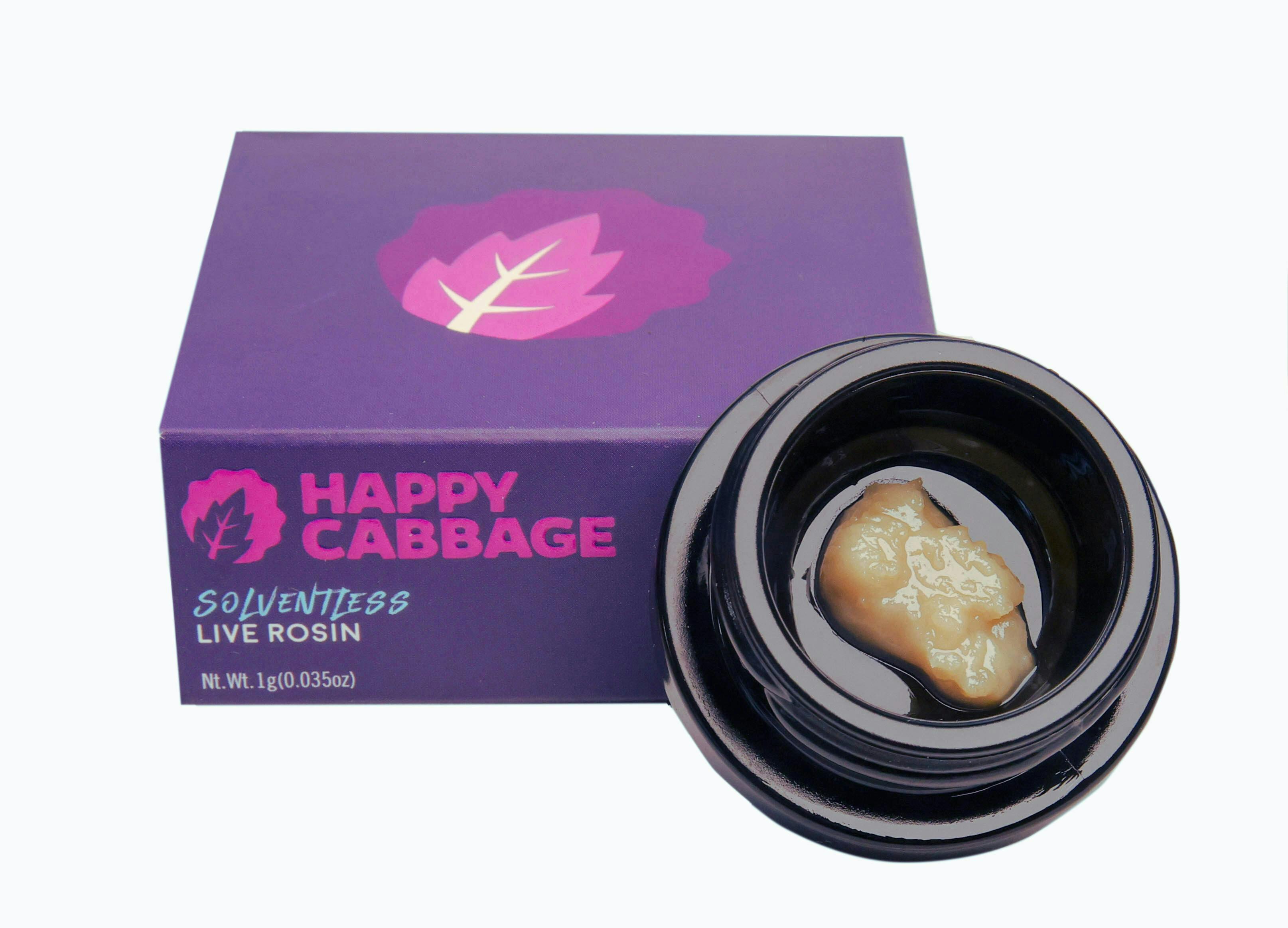 Happy | Cabbage Solventless Live Rosin Grape Bubble Gum 1g