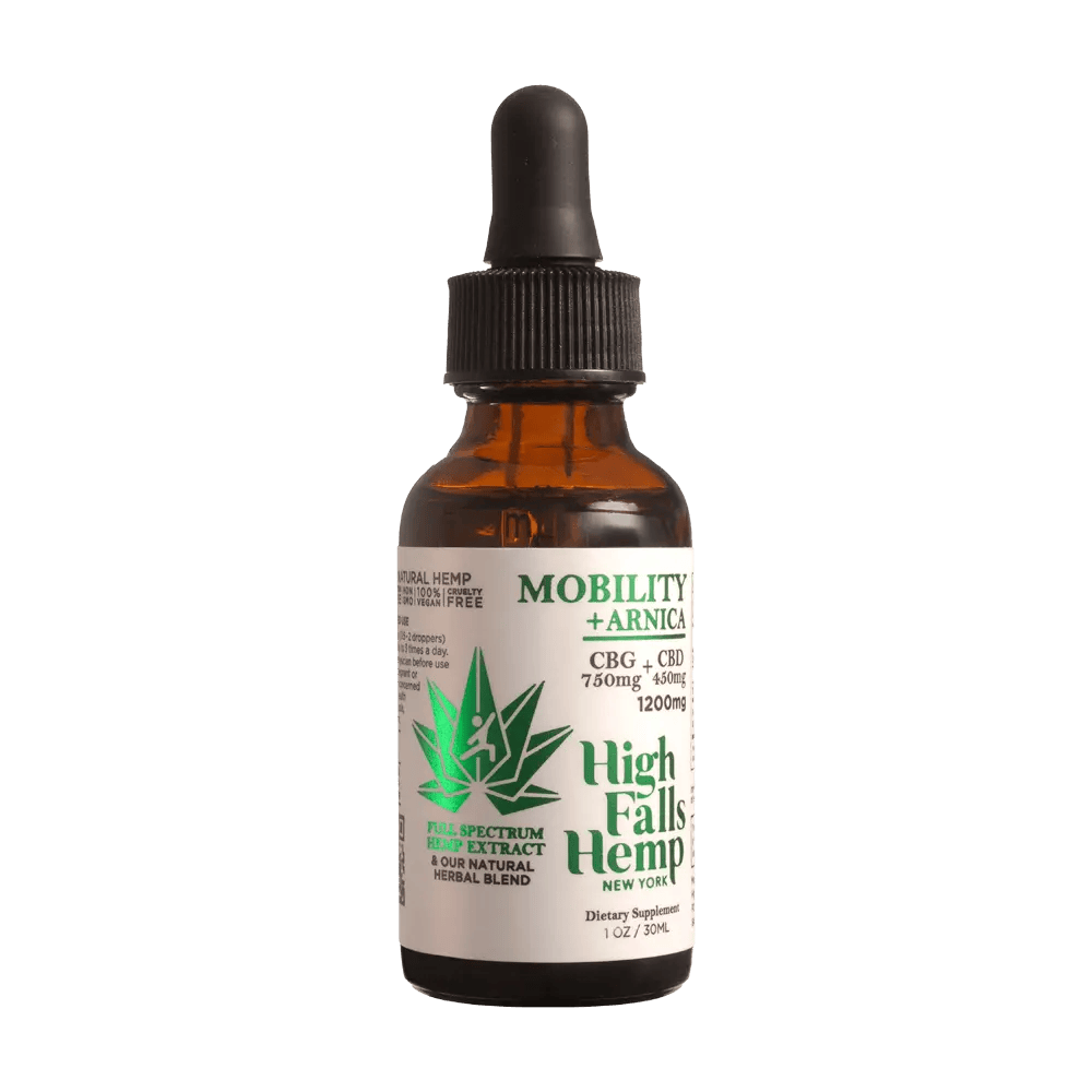High | Falls Hemp Cbd Tincture Mobility Arnica 750mg Cbg 450mg